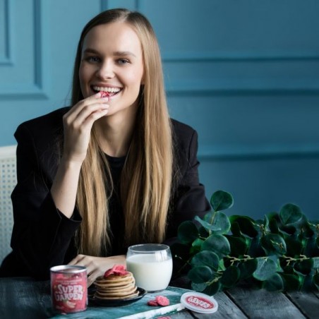 Tranches de fraises séchées au congélateur