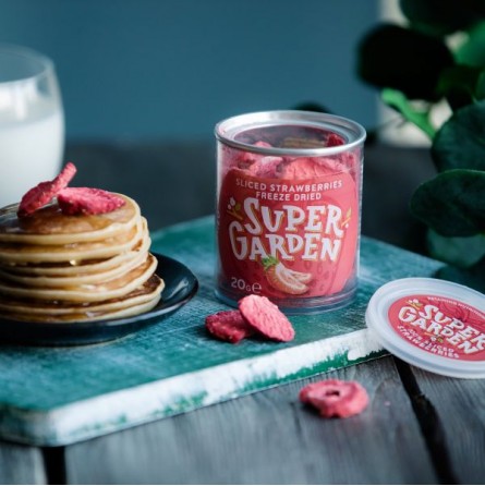 Tranches de fraises séchées au congélateur