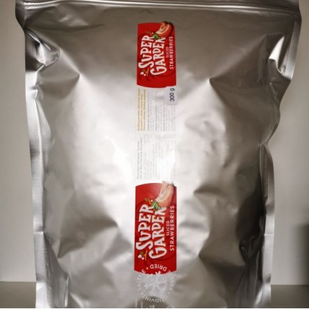 Tranches de fraises séchées au congélateur