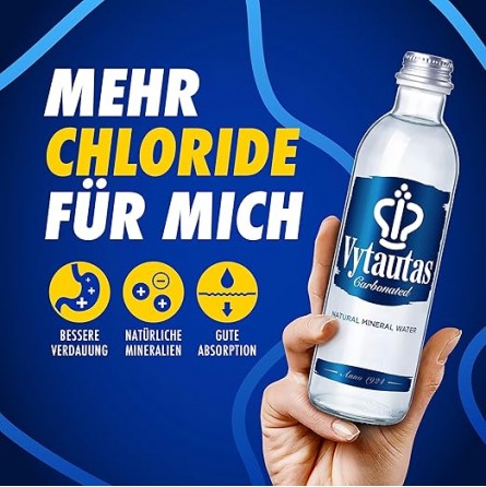 Natürliches Mineralwasser 330 ml glas (24er Pack)